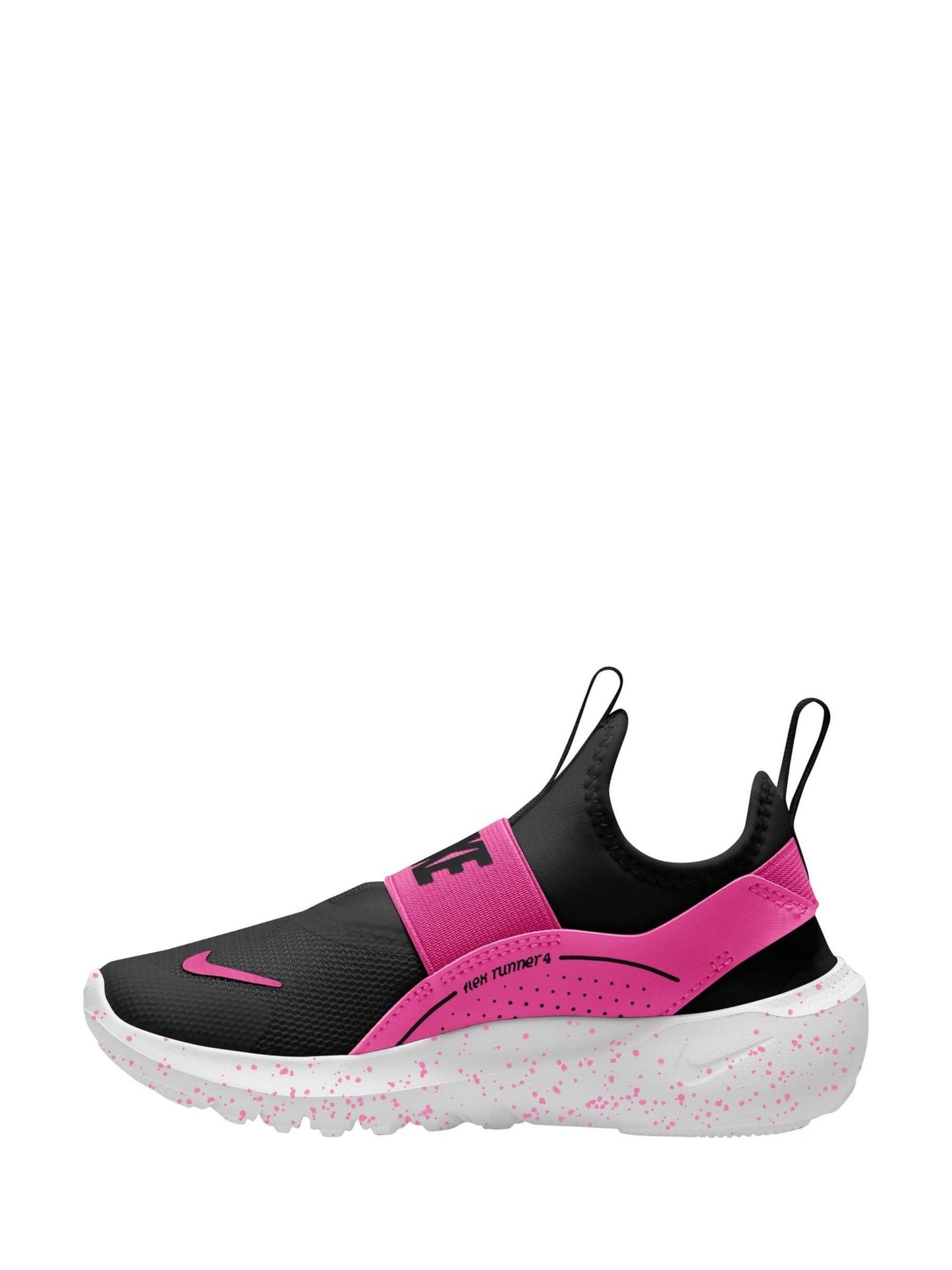 Nike Black/Fuschia Pink Junior Flex Runner 4 Trainers image 4
