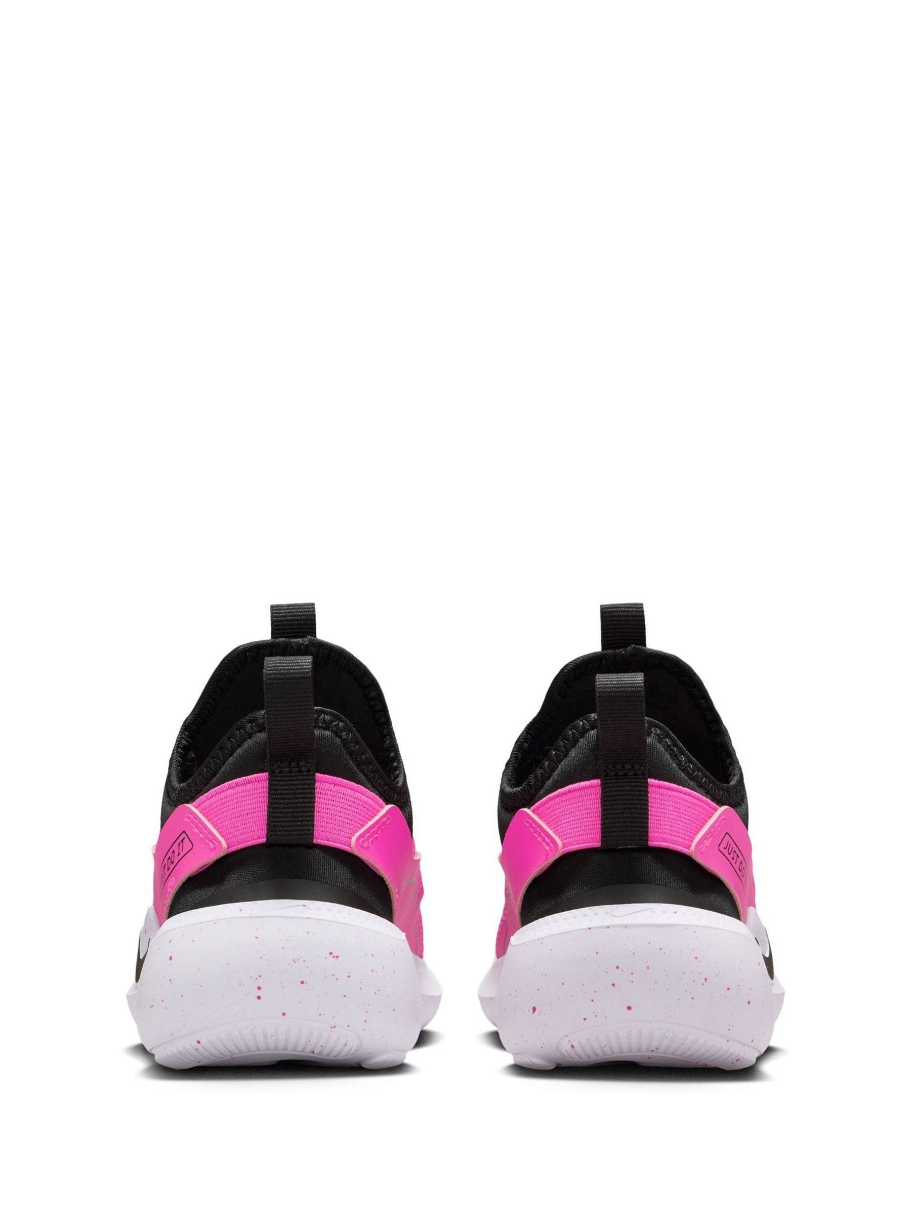 Nike Black/Fuschia Pink Junior Flex Runner 4 Trainers image 7