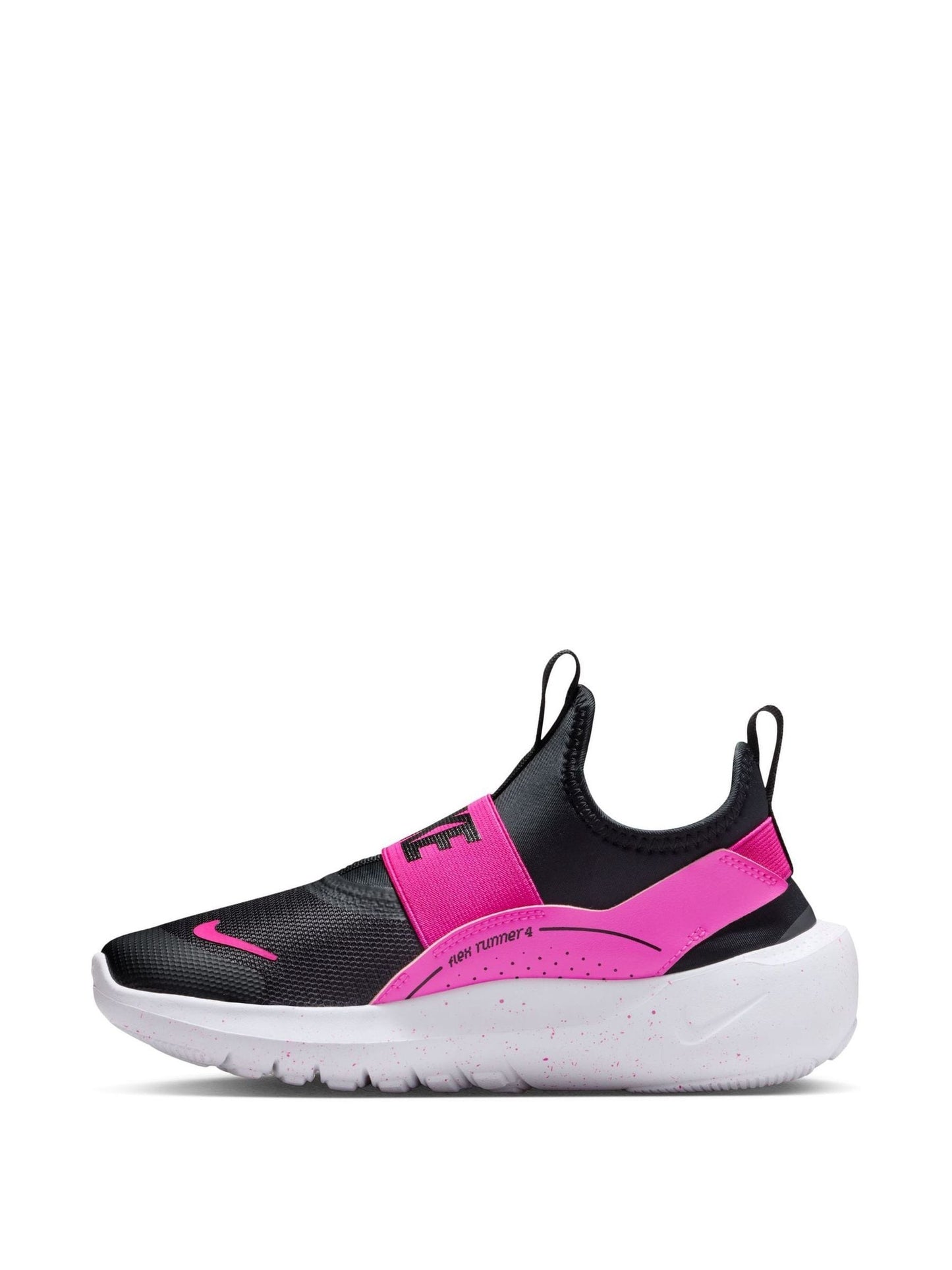 Nike Black/Fuschia Pink Youth Flex Runner 4 Trainers image 4