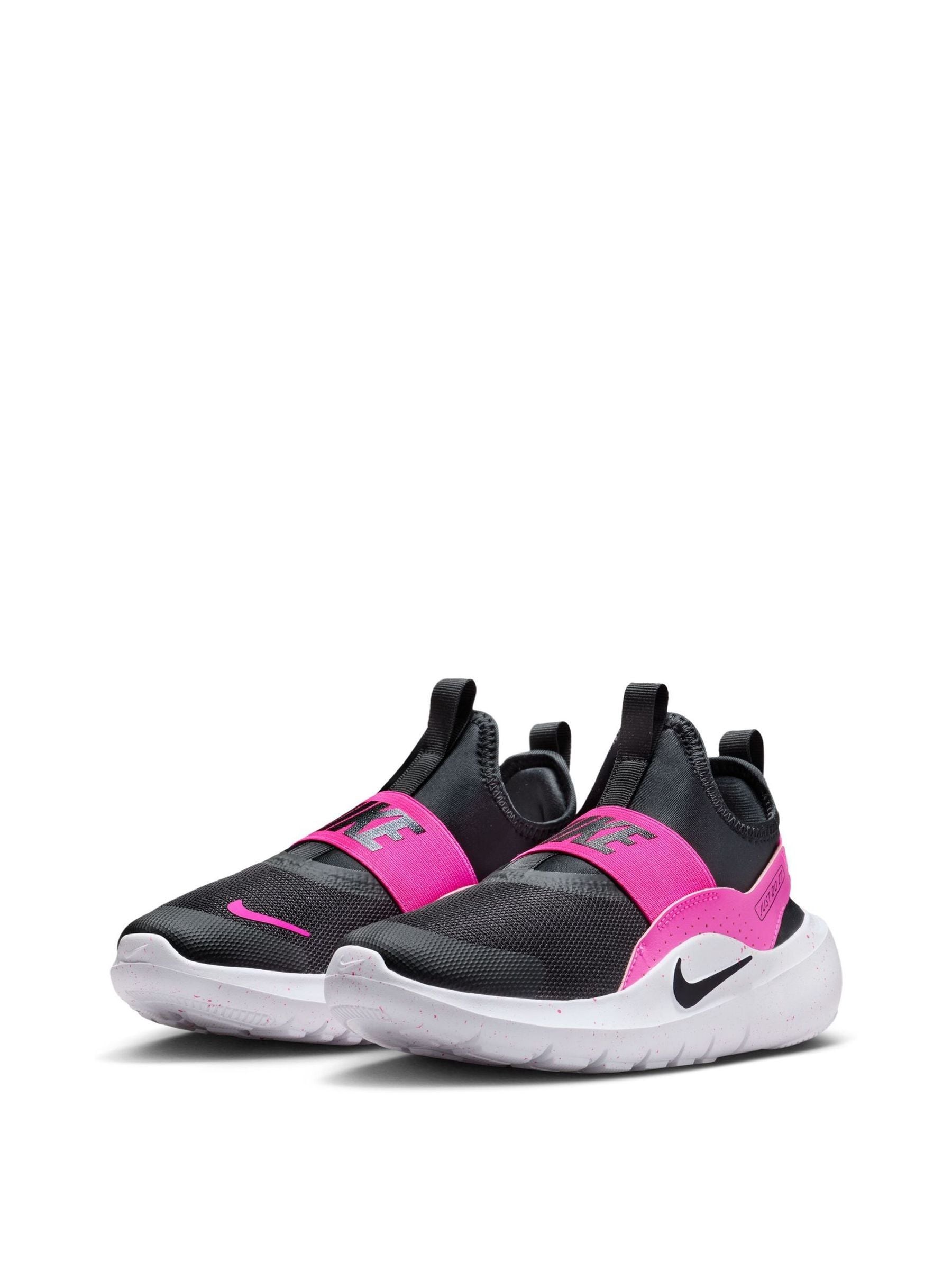 Nike Black/Fuschia Pink Youth Flex Runner 4 Trainers image 5