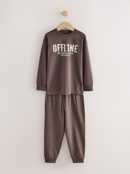 Black/Brown 3 Pack Jogger Pyjamas (3-16yrs) image 6