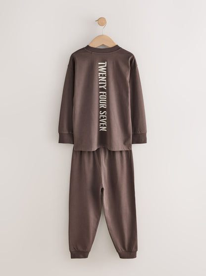 Black/Brown 3 Pack Jogger Pyjamas (3-16yrs) image 7