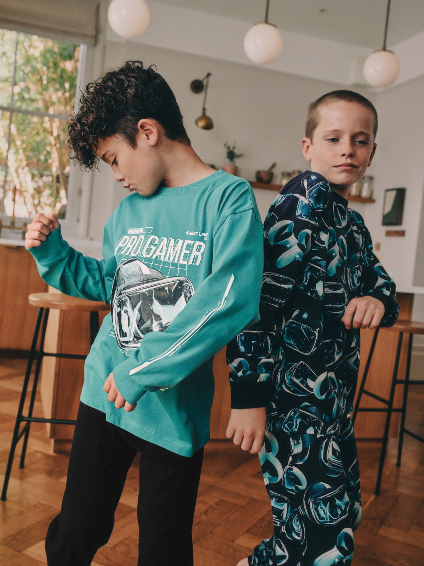 Green/Black Pro Gamer Long Sleeve Pyjamas 2 Pack (3-16yrs) image 7