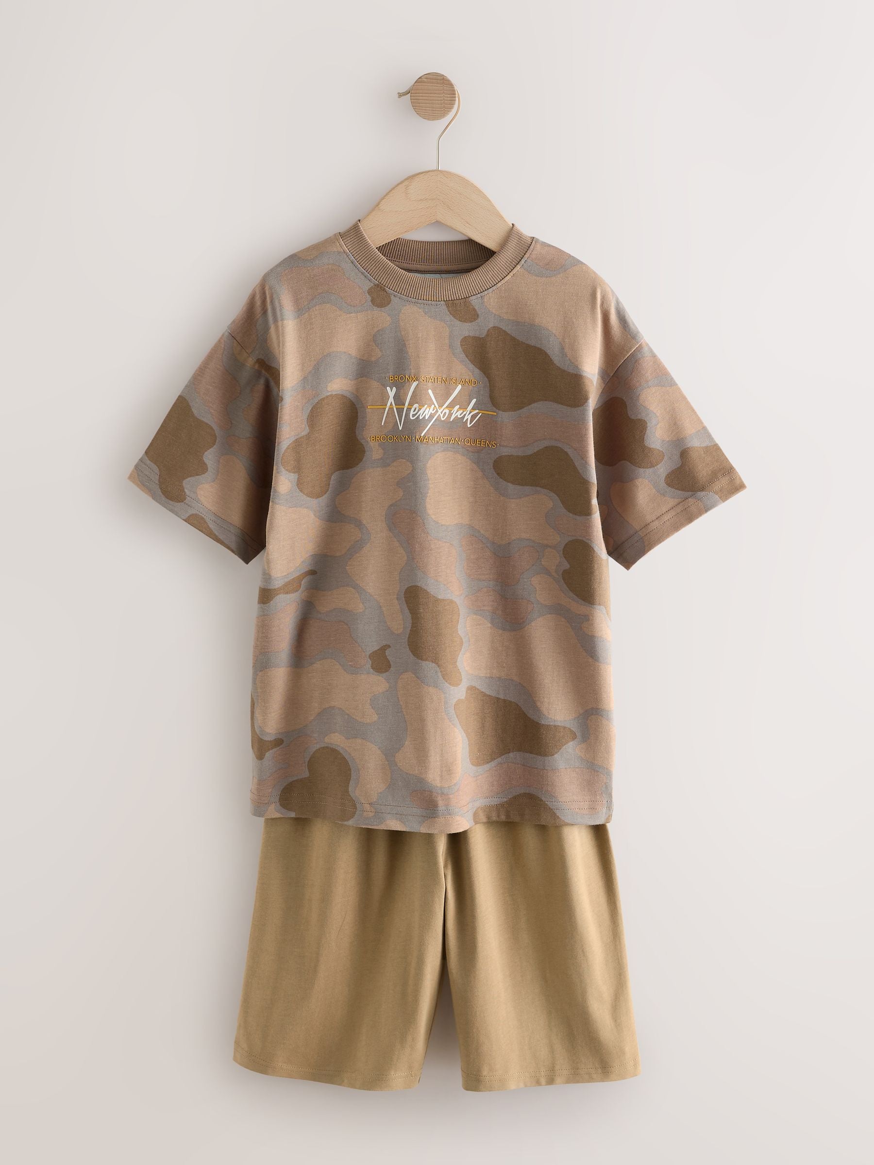 Blue/Green Camo Short Pyjamas 3 Pack (3-16yrs) image 4