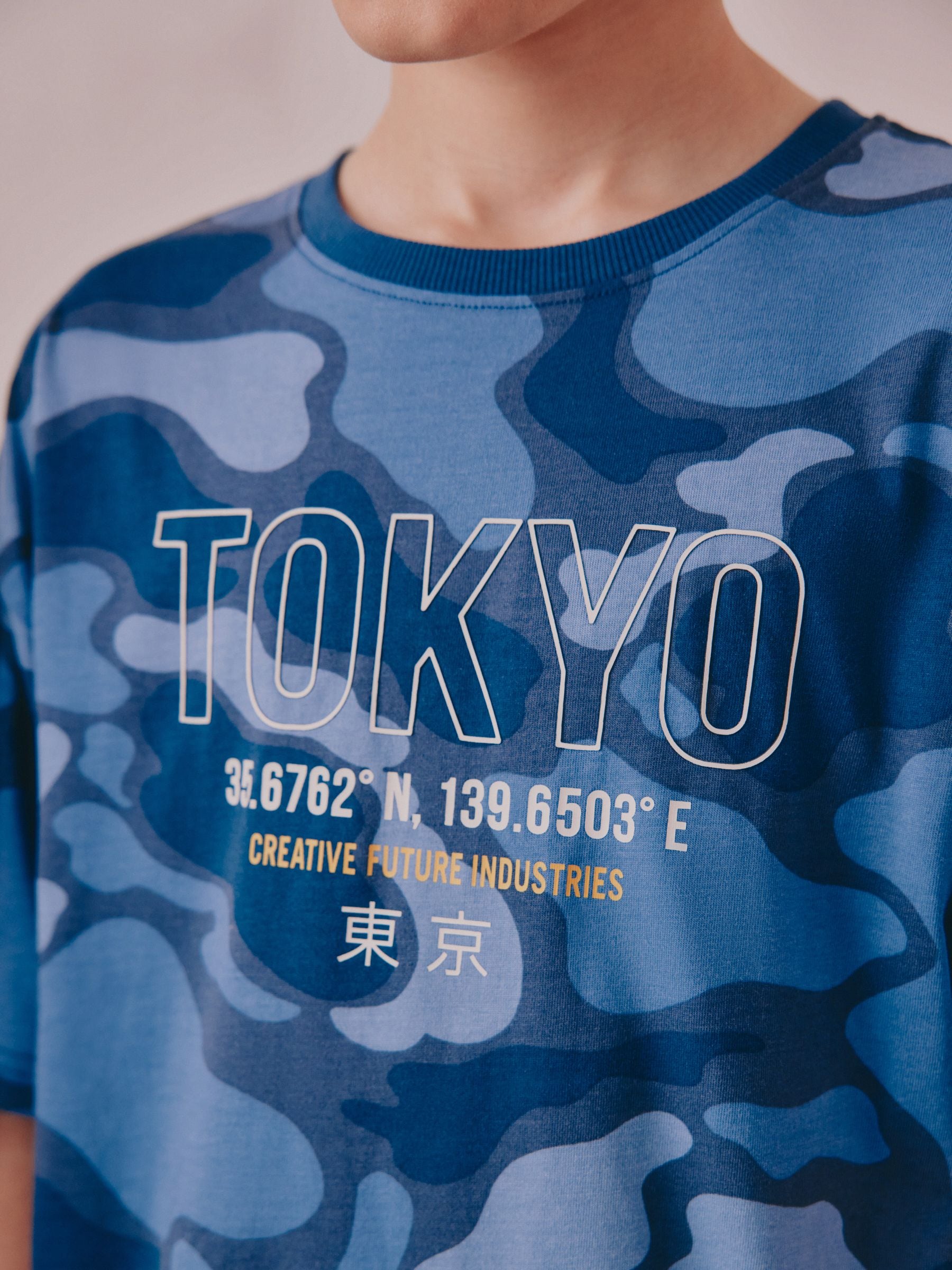 Blue/Green Camo Short Pyjamas 3 Pack (3-16yrs) image 9