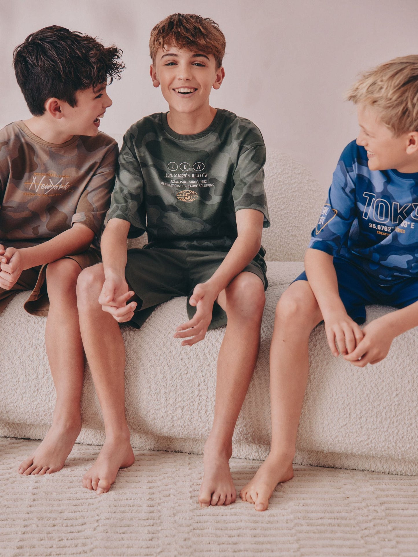 Blue/Green Camo Short Pyjamas 3 Pack (3-16yrs) image 11
