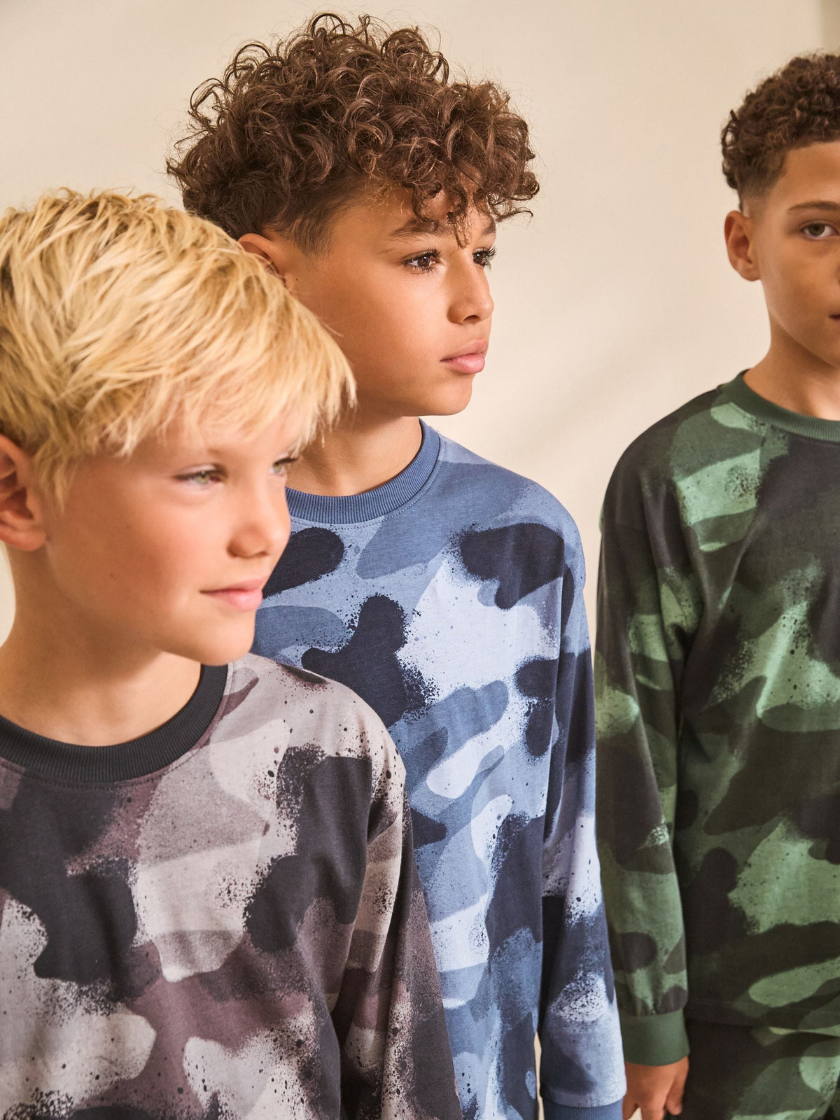 Multi Camo Long Sleeve Pyjamas 3 Pack (3-16yrs) - image 2