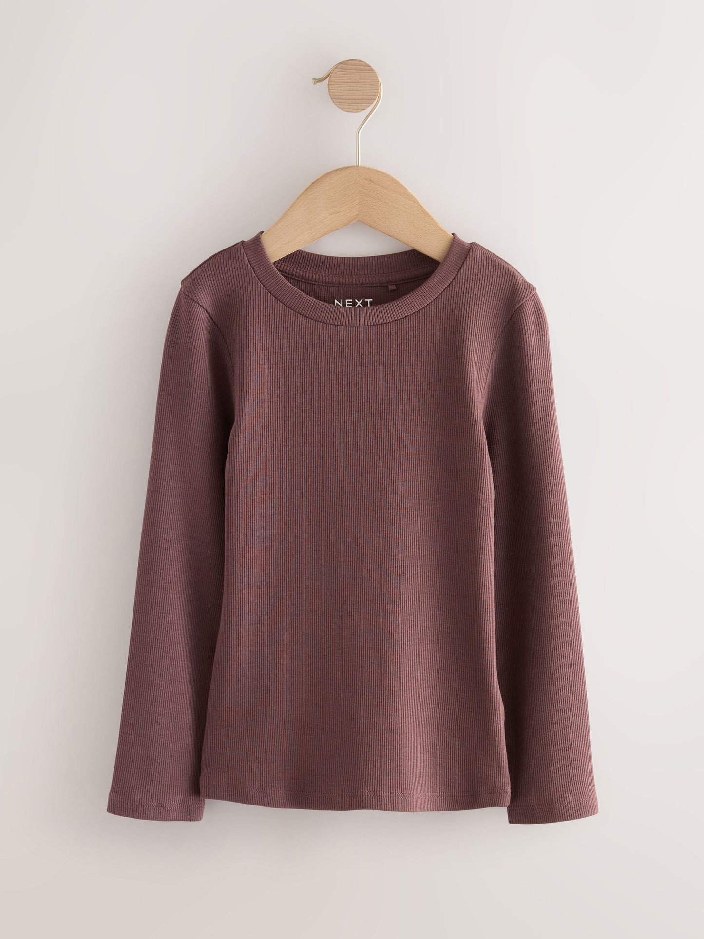 Dsiney Kidz - Chocolate Brown Long Sleeve Ribbed Top (3-16yrs) image 6