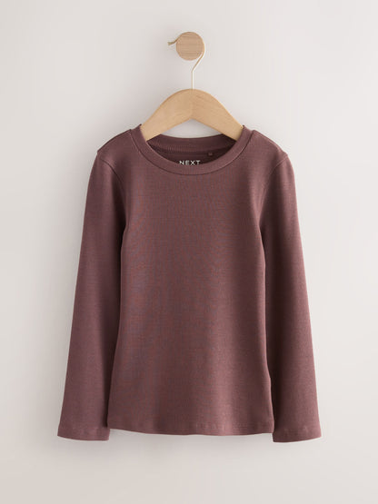Dsiney Kidz - Chocolate Brown Long Sleeve Ribbed Top (3-16yrs) image 6