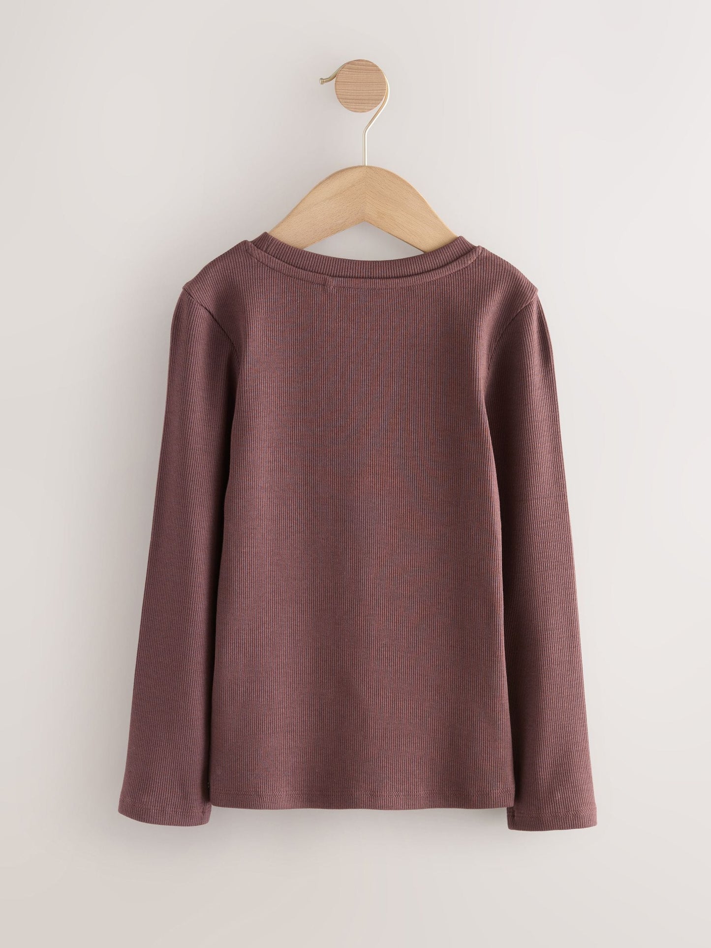 Dsiney Kidz - Chocolate Brown Long Sleeve Ribbed Top (3-16yrs) image 7