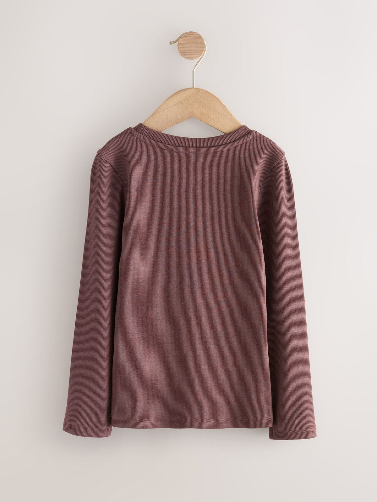 Dsiney Kidz - Chocolate Brown Long Sleeve Ribbed Top (3-16yrs) image 7
