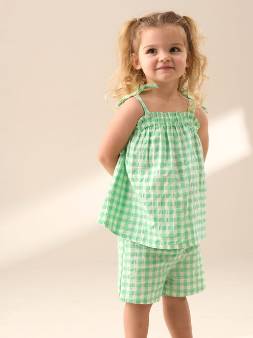 Dsiney Kidz - Angel & Rocket Green Connie Gingham Top and Shorts image 1