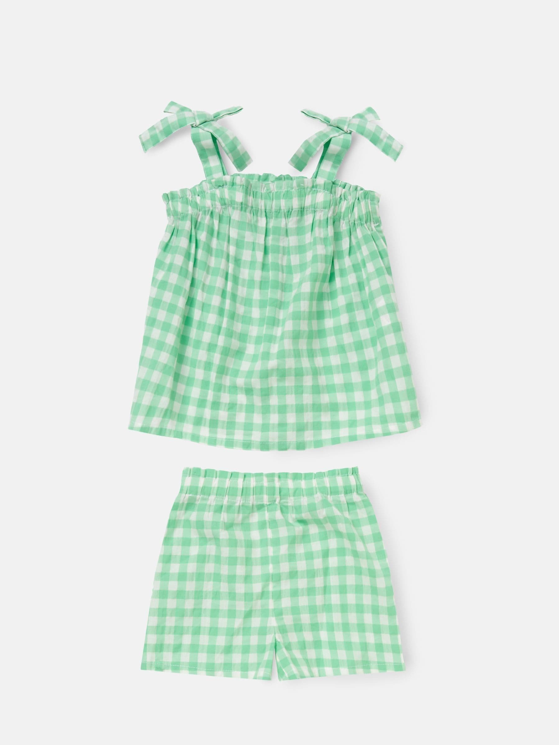 Angel & Rocket Green Connie Gingham Top and Shorts image 3