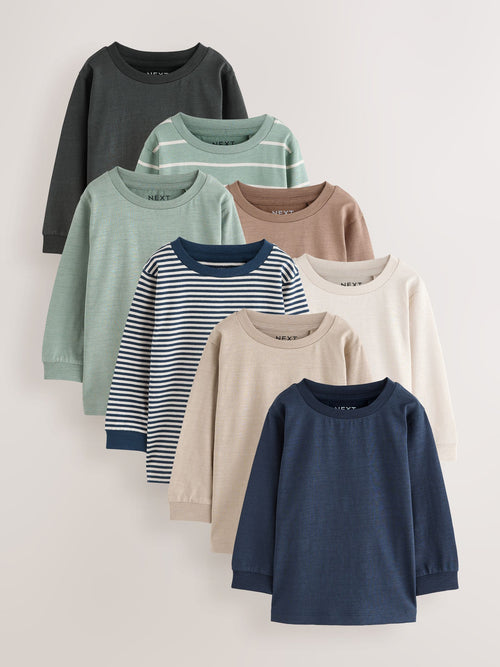 Multi Minerals Long Sleeve T-Shirts 8 Pack (3mths-7yrs) image 1