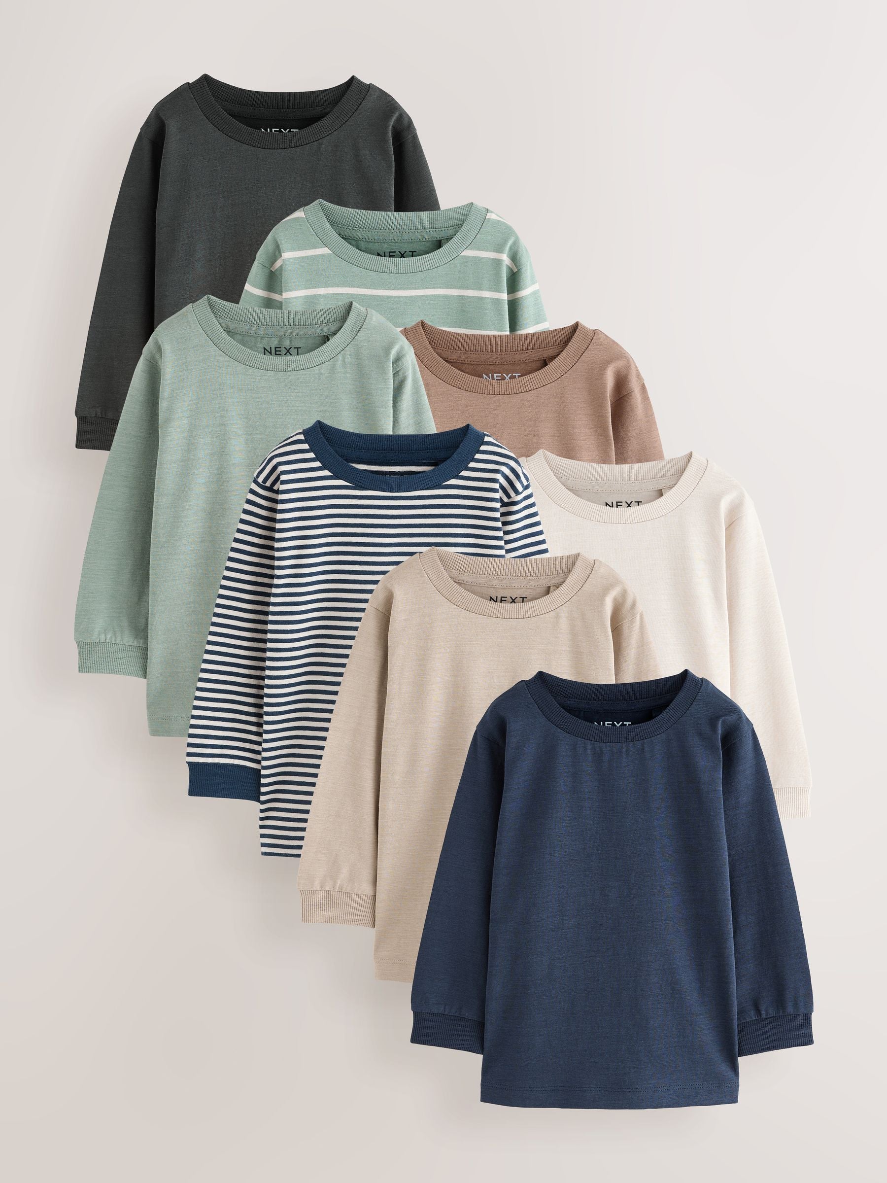Multi Minerals Long Sleeve T-Shirts 8 Pack (3mths-7yrs) image 1
