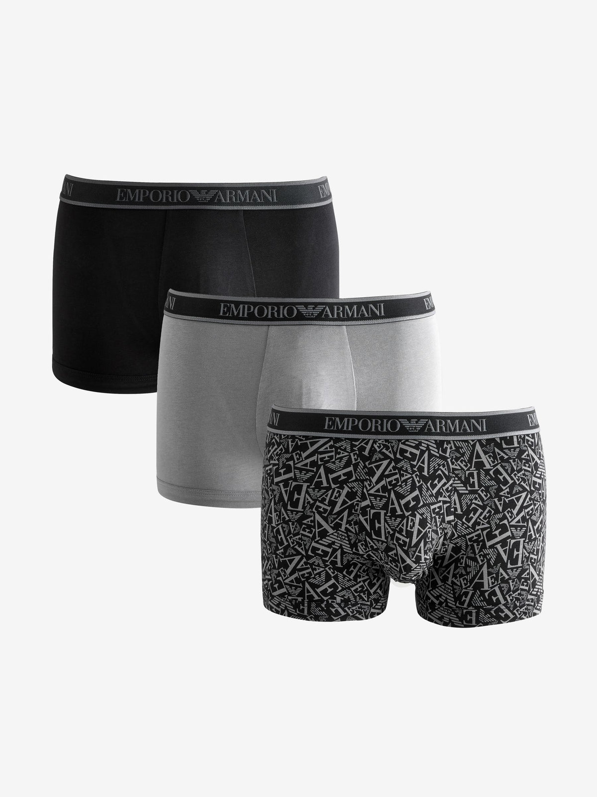 Dsiney Kidz - Emporio Armani Grey/Black Grey/Black Boxers 3 Pack image 1