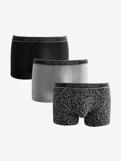 Dsiney Kidz - Emporio Armani Grey/Black Grey/Black Boxers 3 Pack image 1