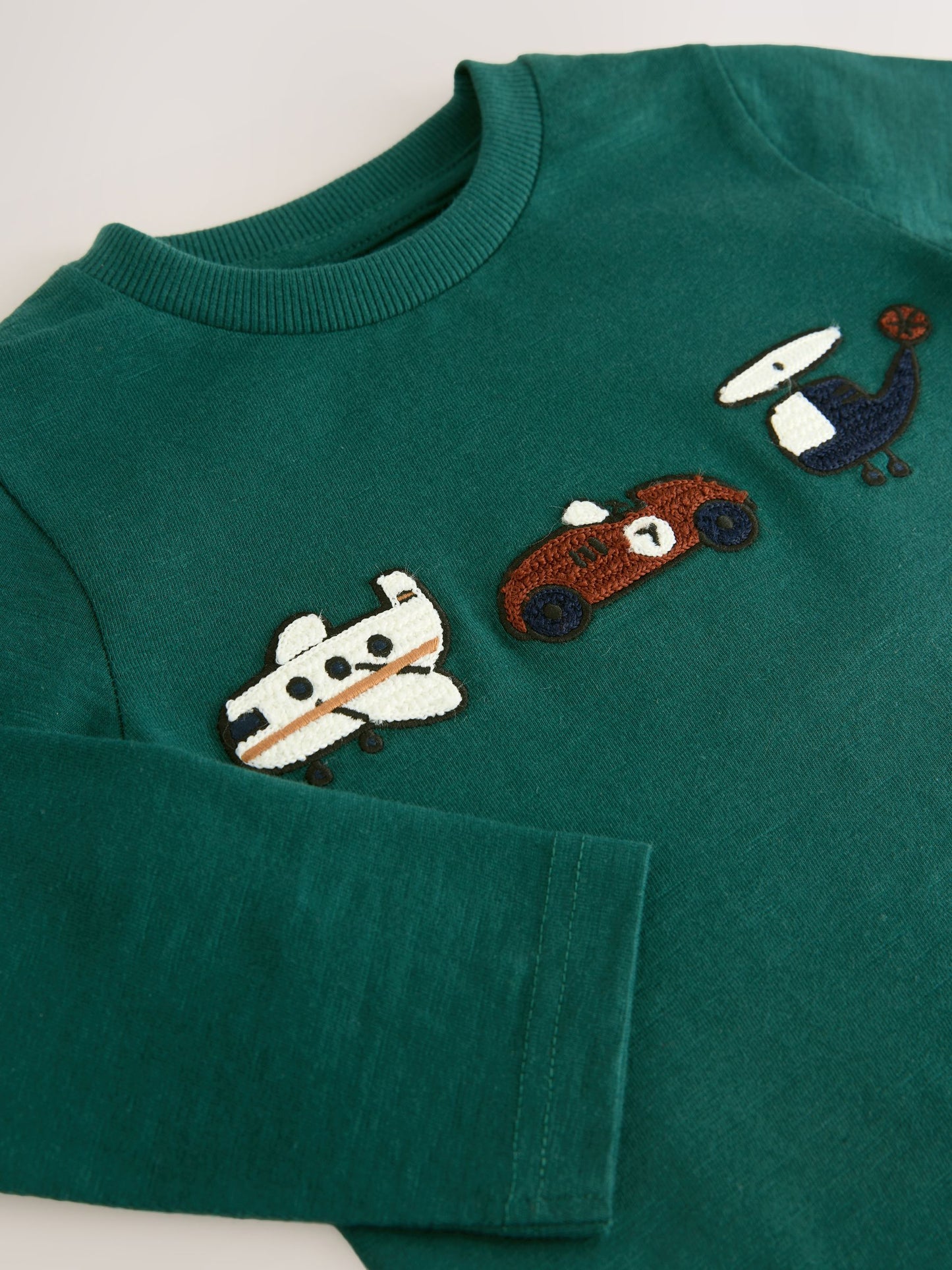 Green Transport Long Sleeve Appliqué T-Shirt (3mths-7yrs) image 4