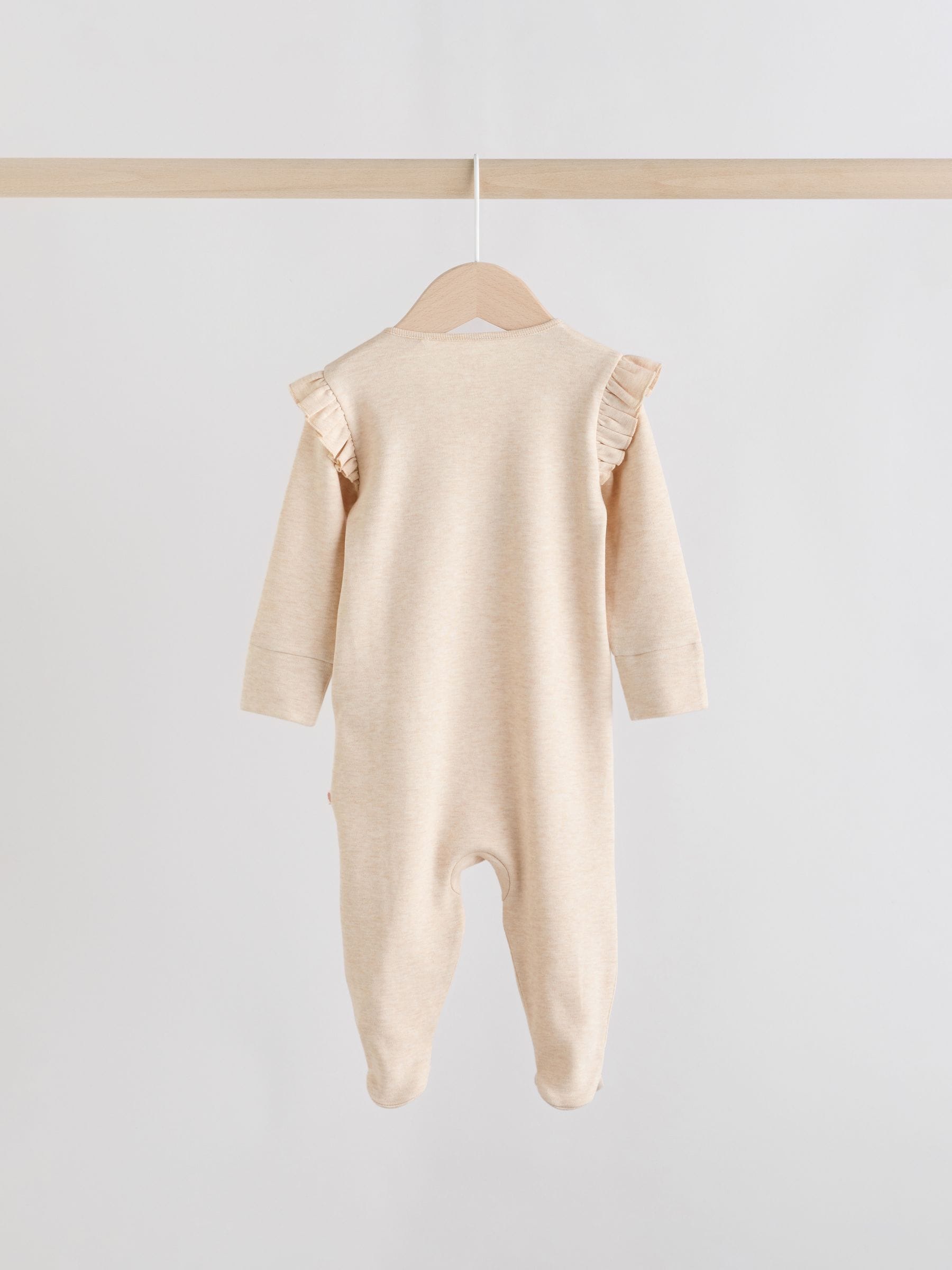 Neutral Bear Two Way Zip Baby Sleepsuits 3 Pack (0-2yrs) image 6