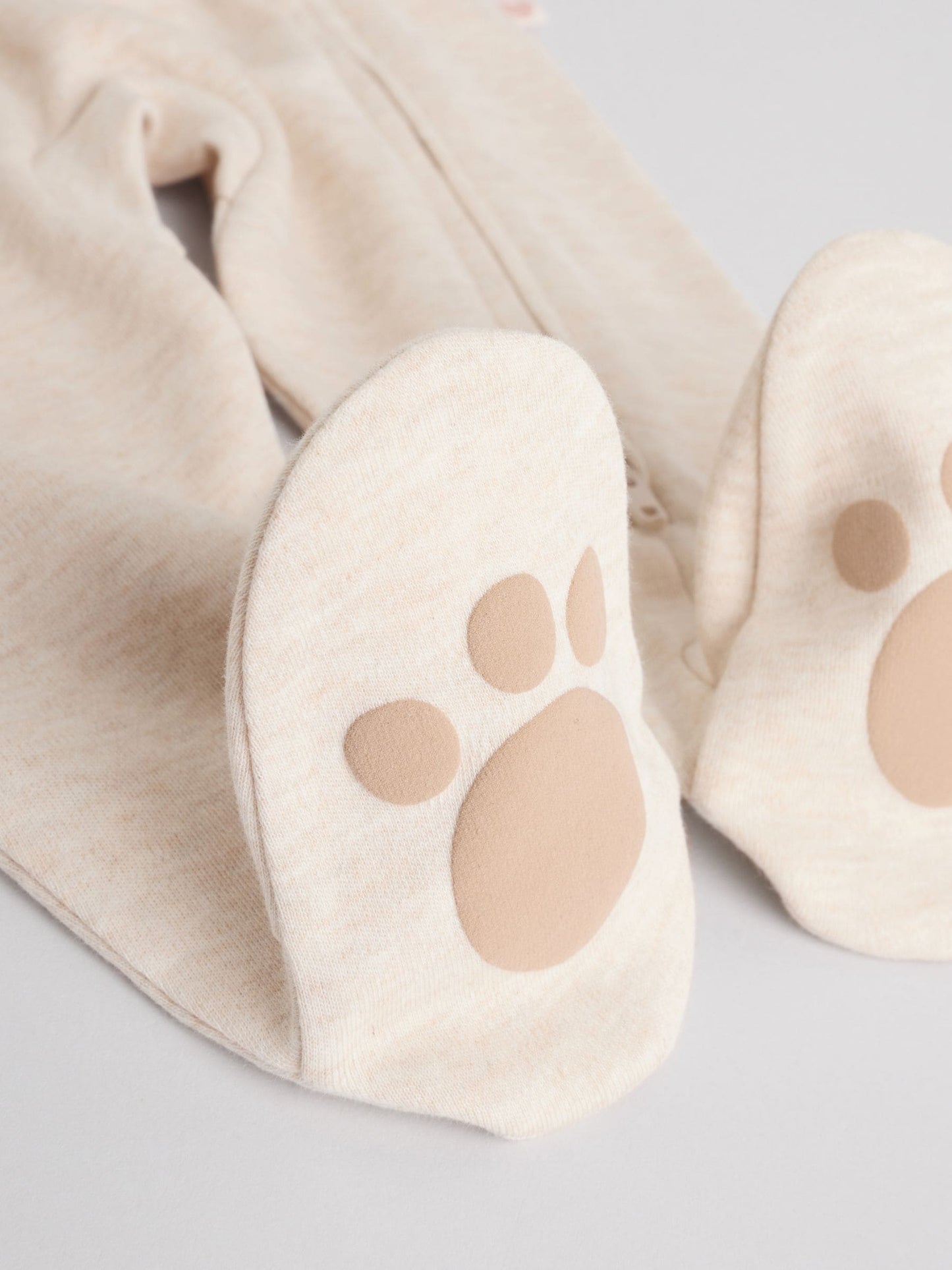Neutral Bear Two Way Zip Baby Sleepsuits 3 Pack (0-2yrs) image 9