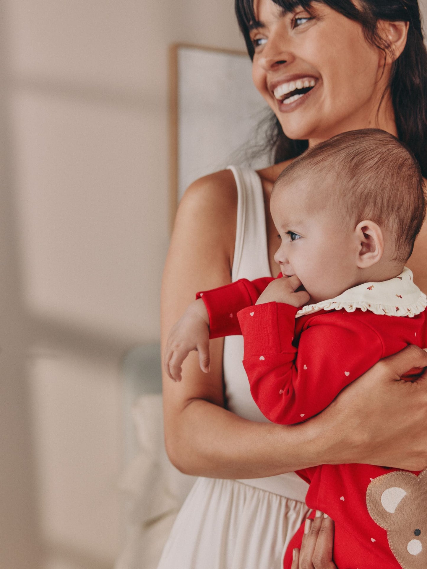 Red Bow Bear Baby Sleepsuits 3 Pack (0mths-2yrs)