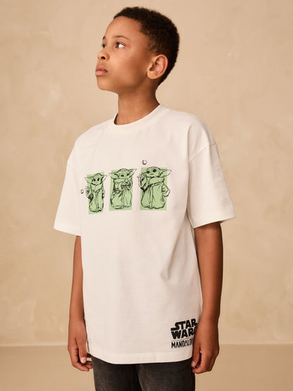 Dsiney Kidz - White Mandalorian Short Sleeve T-Shirt (3-16yrs) image 1