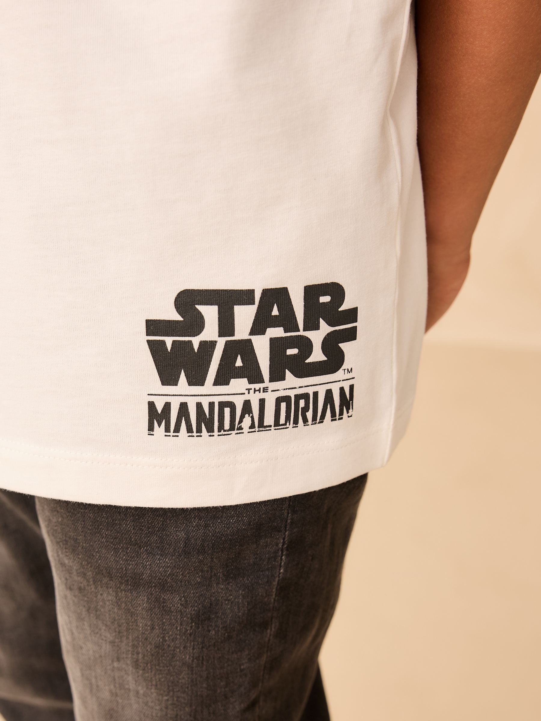 Dsiney Kidz - White Mandalorian Short Sleeve T-Shirt (3-16yrs) image 4