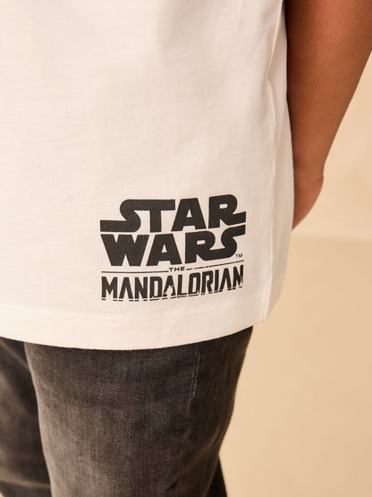 Dsiney Kidz - White Mandalorian Short Sleeve T-Shirt (3-16yrs) image 4