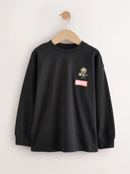 Dsiney Kidz - Black Guardians of the Galaxy Groot Long Sleeve T-Shirt (3-16yrs) image 1
