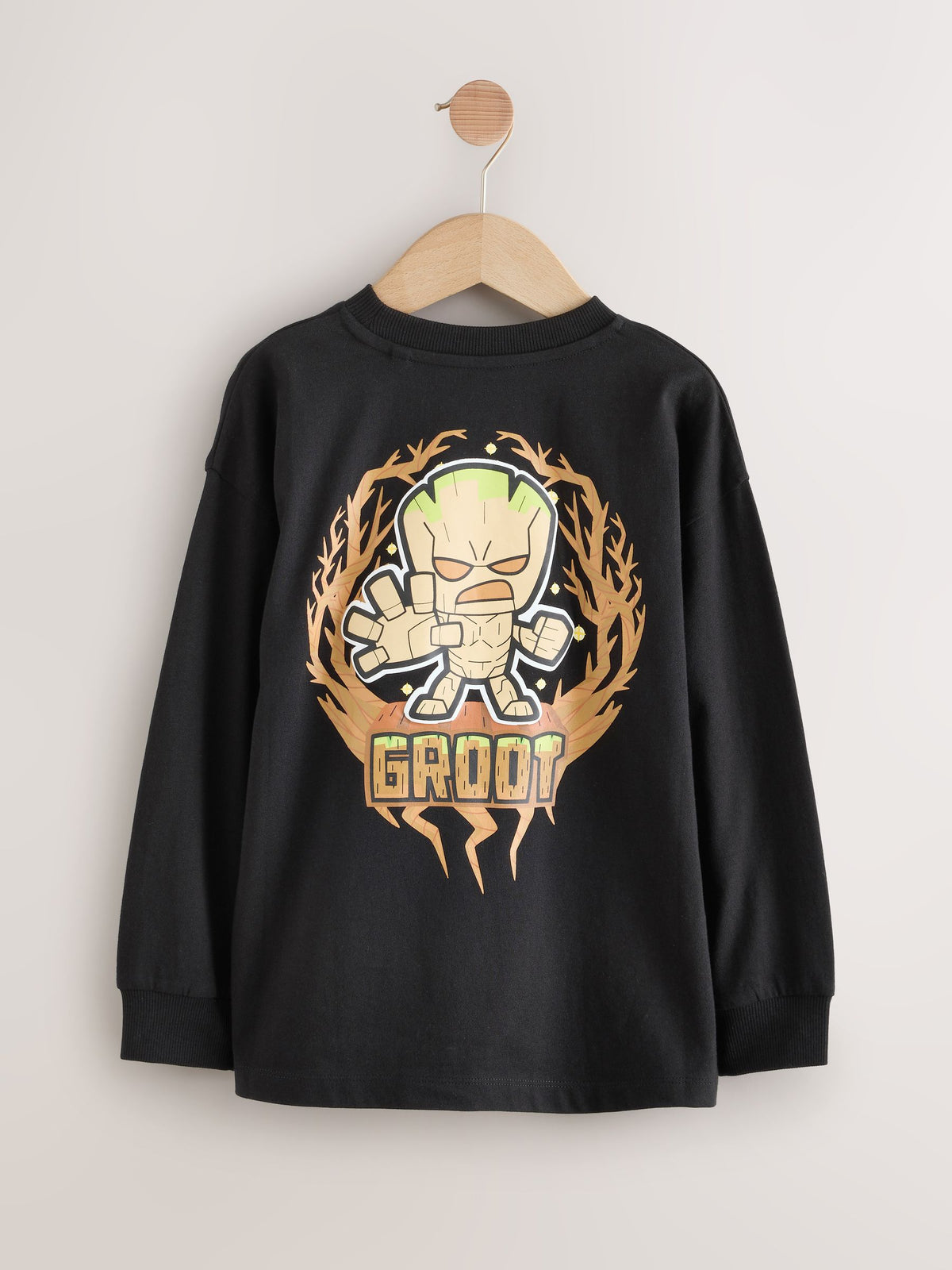 Dsiney Kidz - Black Guardians of the Galaxy Groot Long Sleeve T-Shirt (3-16yrs) image 2