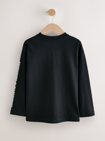 Dsiney Kidz - Black Creeper Minecraft Long Sleeve T-Shirt (3-16yrs) image 2