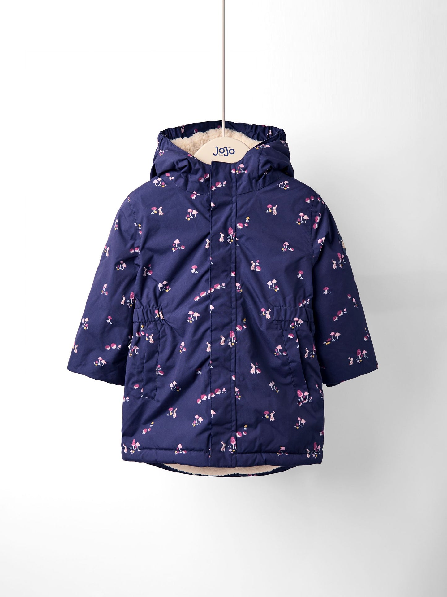 Dsiney Kidz - JoJo Maman Bébé Navy Ditsy Lined Parka image 1