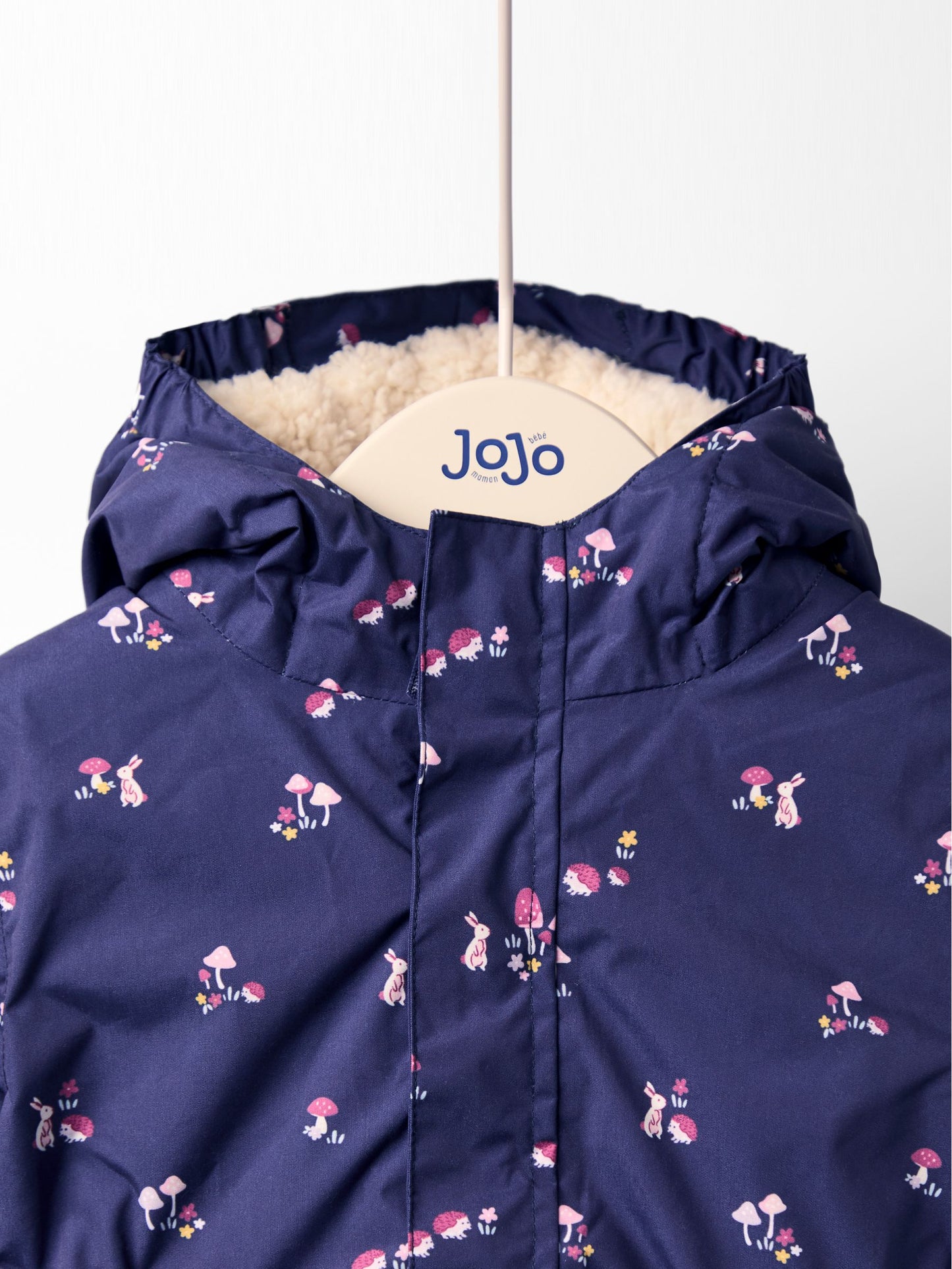 Dsiney Kidz - JoJo Maman Bébé Navy Ditsy Lined Parka image 3