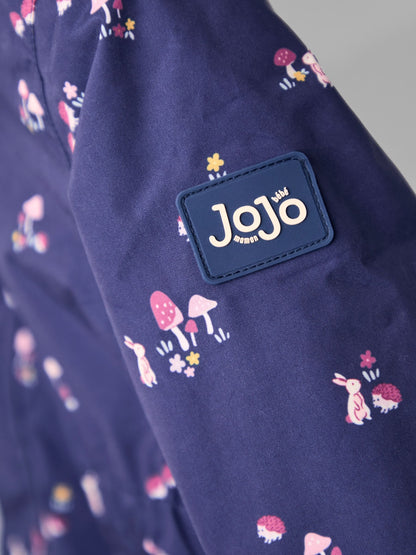 Dsiney Kidz - JoJo Maman Bébé Navy Ditsy Lined Parka image 6