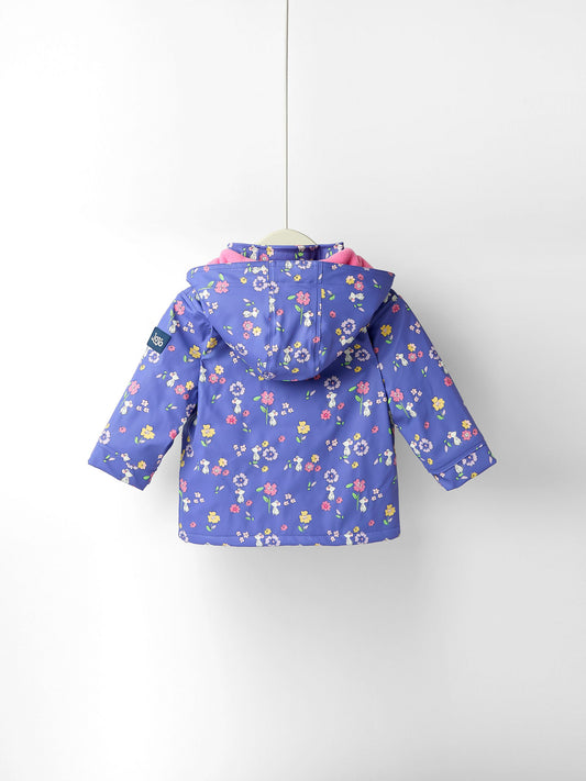 Dsiney Kidz - JoJo Maman Bébé Lilac Mouse Waterproof Cosy Lined Jacket image 2