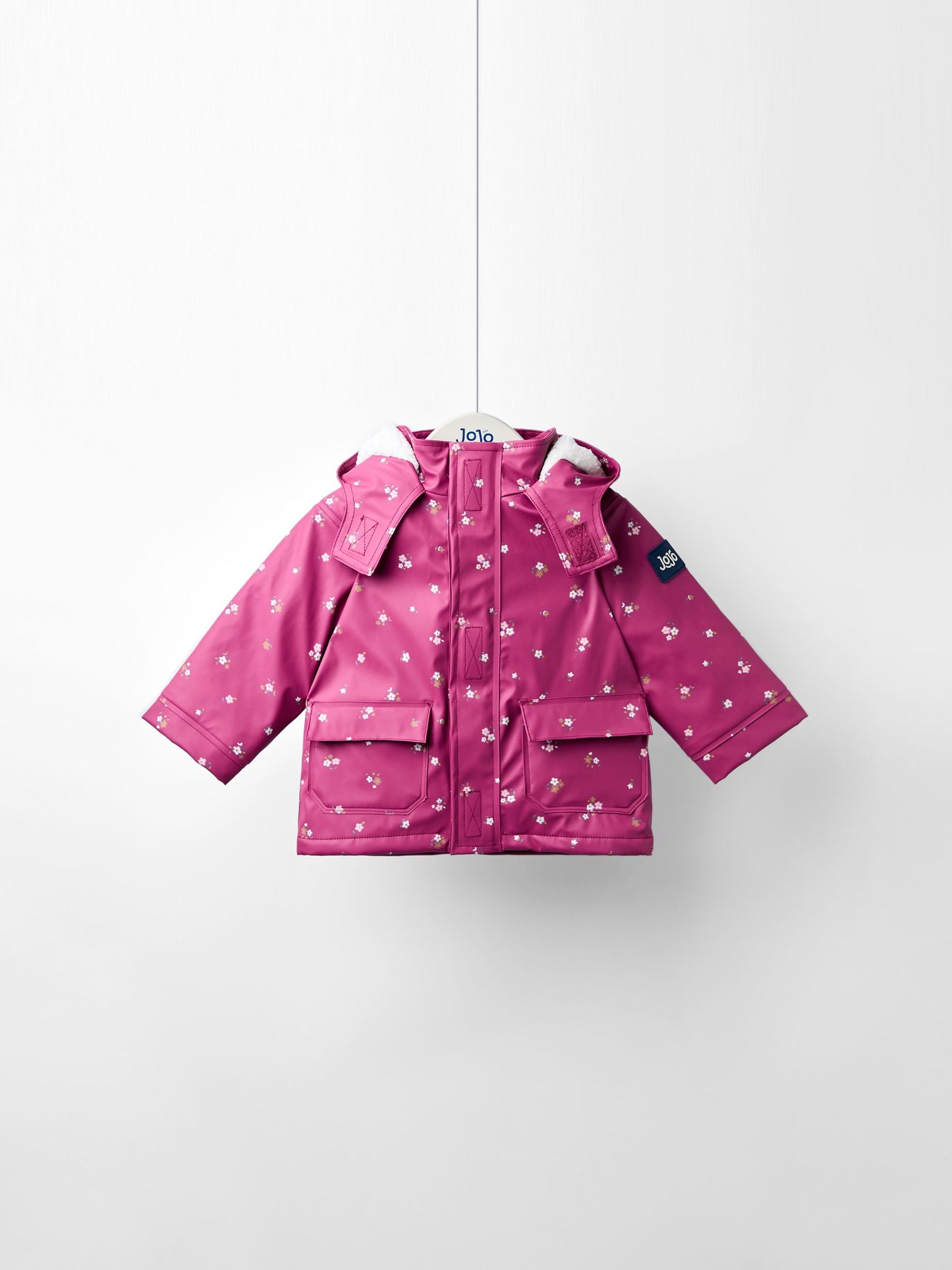 Dsiney Kidz - JoJo Maman Bébé Pink Ditsy Waterproof Cosy Lined Jacket image 5