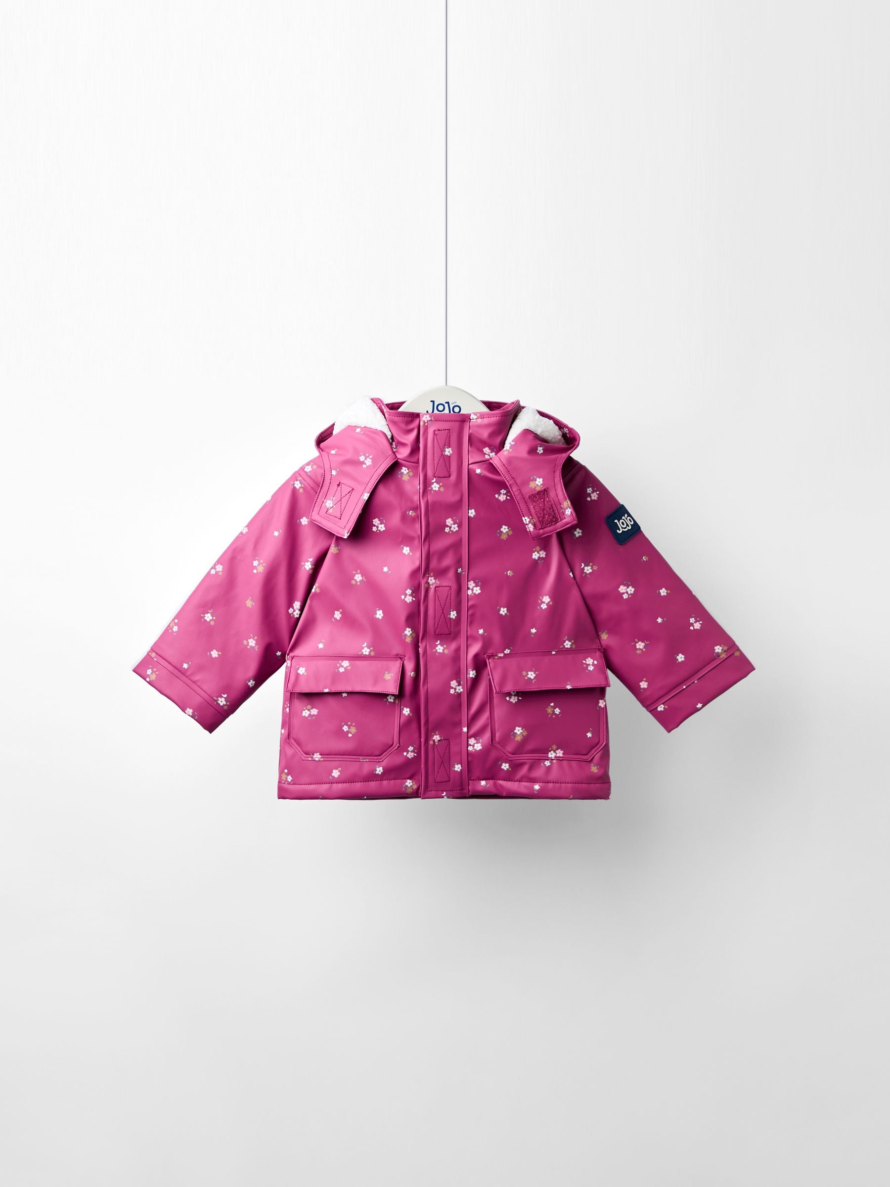 Dsiney Kidz - JoJo Maman Bébé Pink Ditsy Waterproof Cosy Lined Jacket image 5