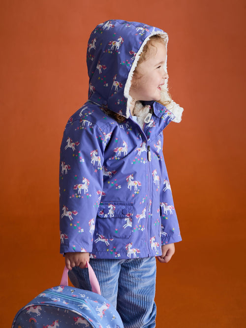 Dsiney Kidz - JoJo Maman Bébé Purple 4-In-1 Waterproof Polar Fleece Jacket image 1