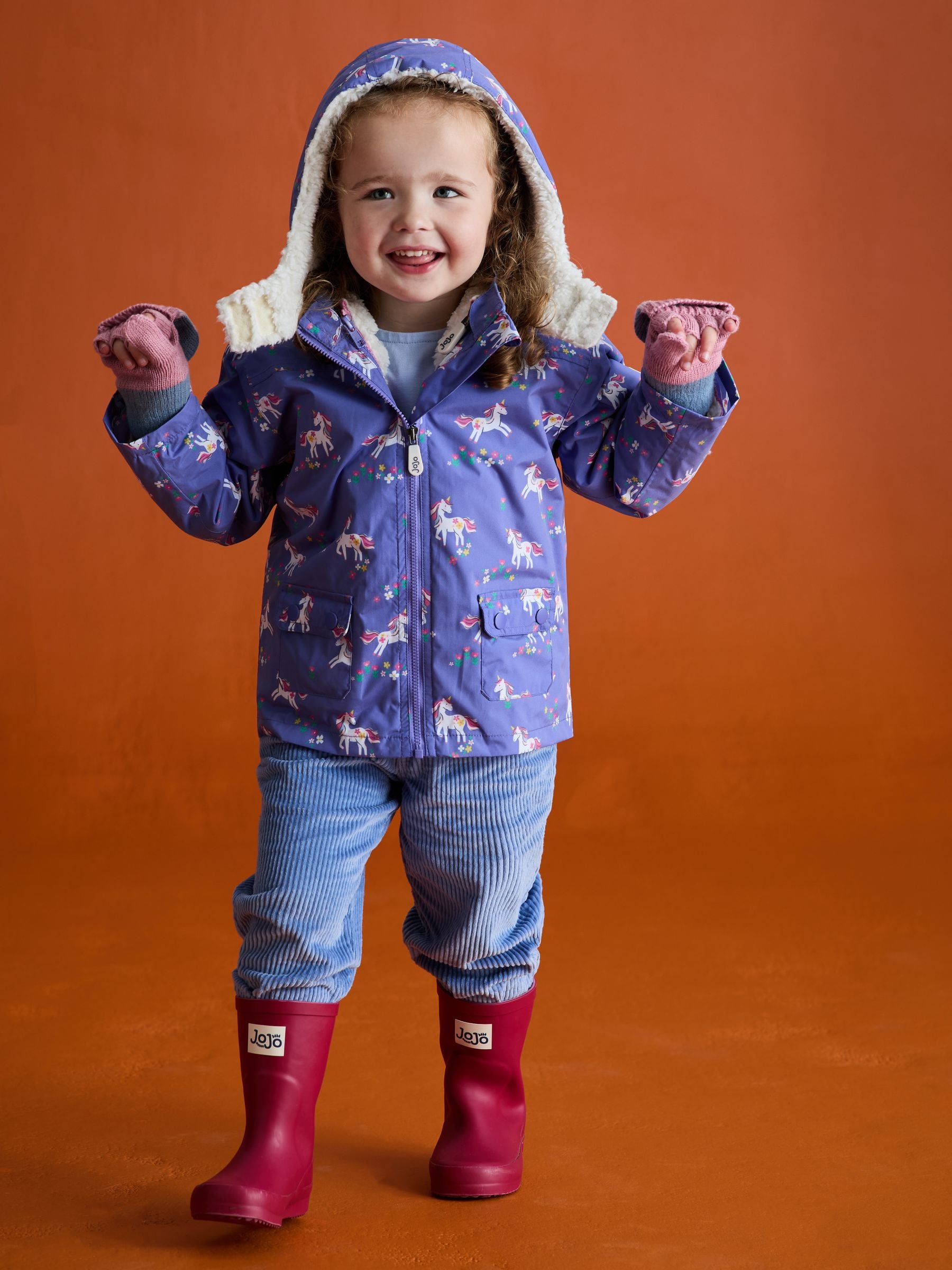 Dsiney Kidz - JoJo Maman Bébé Purple 4-In-1 Waterproof Polar Fleece Jacket image 3