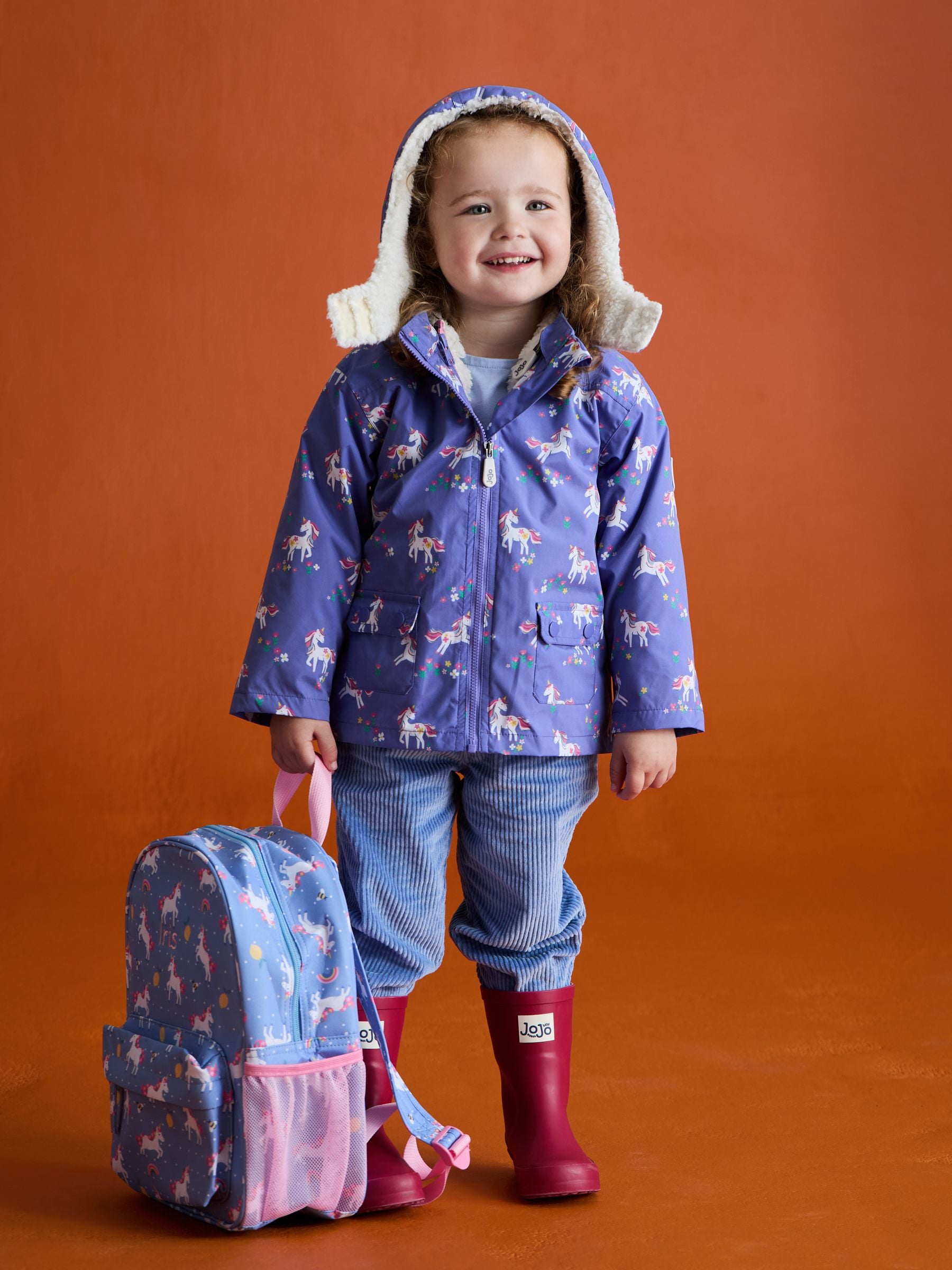 Dsiney Kidz - JoJo Maman Bébé Purple 4-In-1 Waterproof Polar Fleece Jacket image 4