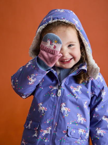 Dsiney Kidz - JoJo Maman Bébé Purple 4-In-1 Waterproof Polar Fleece Jacket image 5
