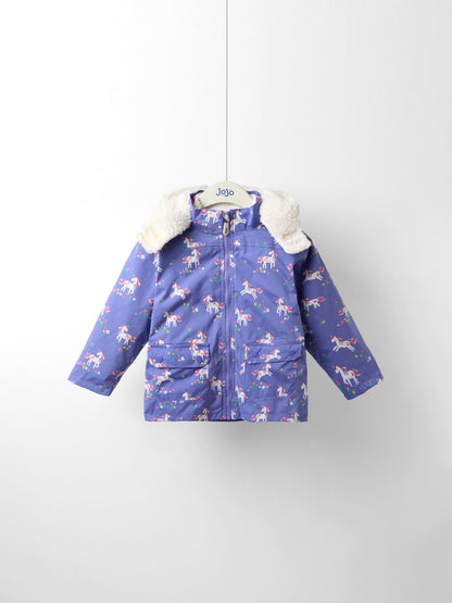 Dsiney Kidz - JoJo Maman Bébé Purple 4-In-1 Waterproof Polar Fleece Jacket image 6