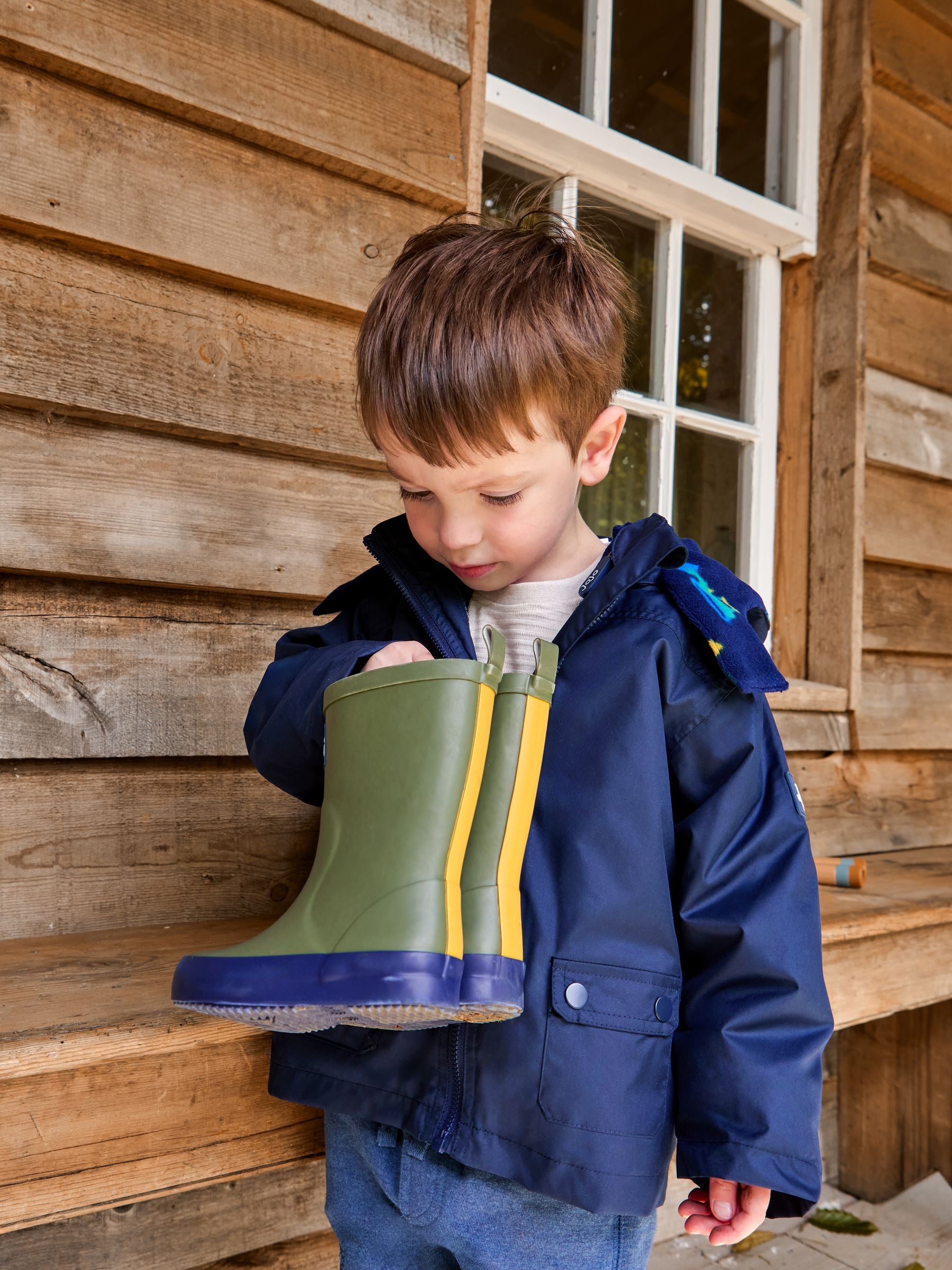 Dsiney Kidz - JoJo Maman Bébé Navy Digger 4-In-1 Waterproof Jacket image 1