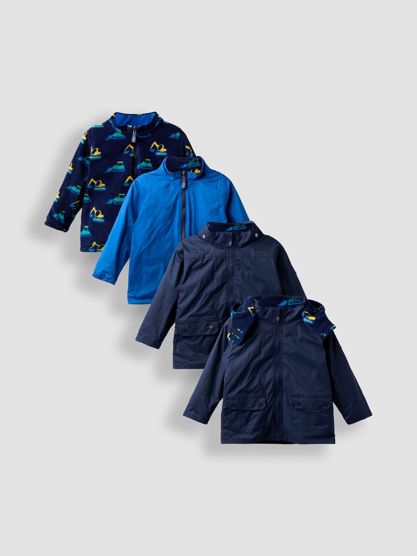 Dsiney Kidz - JoJo Maman Bébé Navy Digger 4-In-1 Waterproof Jacket image 6
