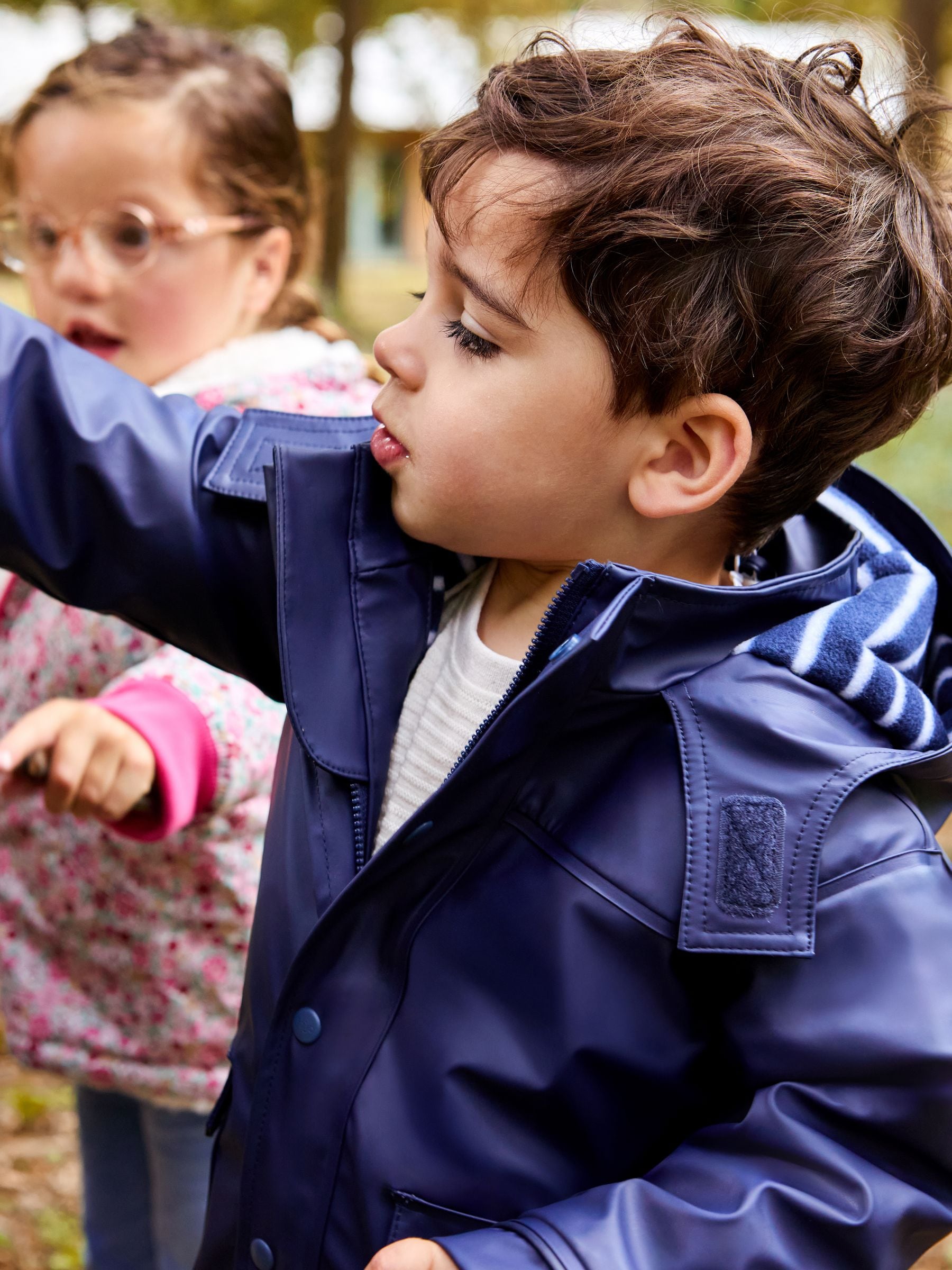 Dsiney Kidz - JoJo Maman Bébé Navy Navy Cosy Lined Waterproof Jacket image 3