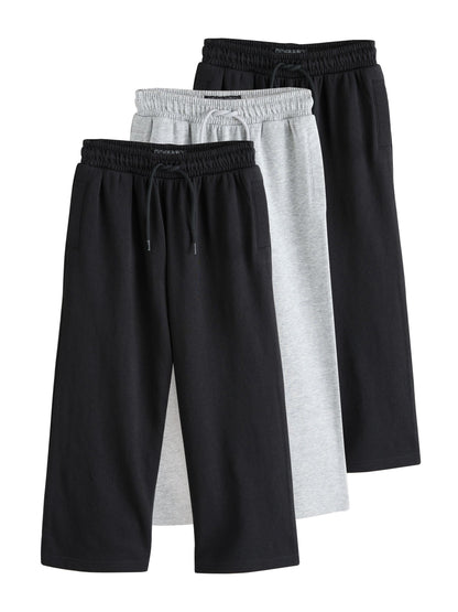 Dsiney Kidz - Grey and Black Wide Fit Joggers 3 Pack (3-16yrs) image 7