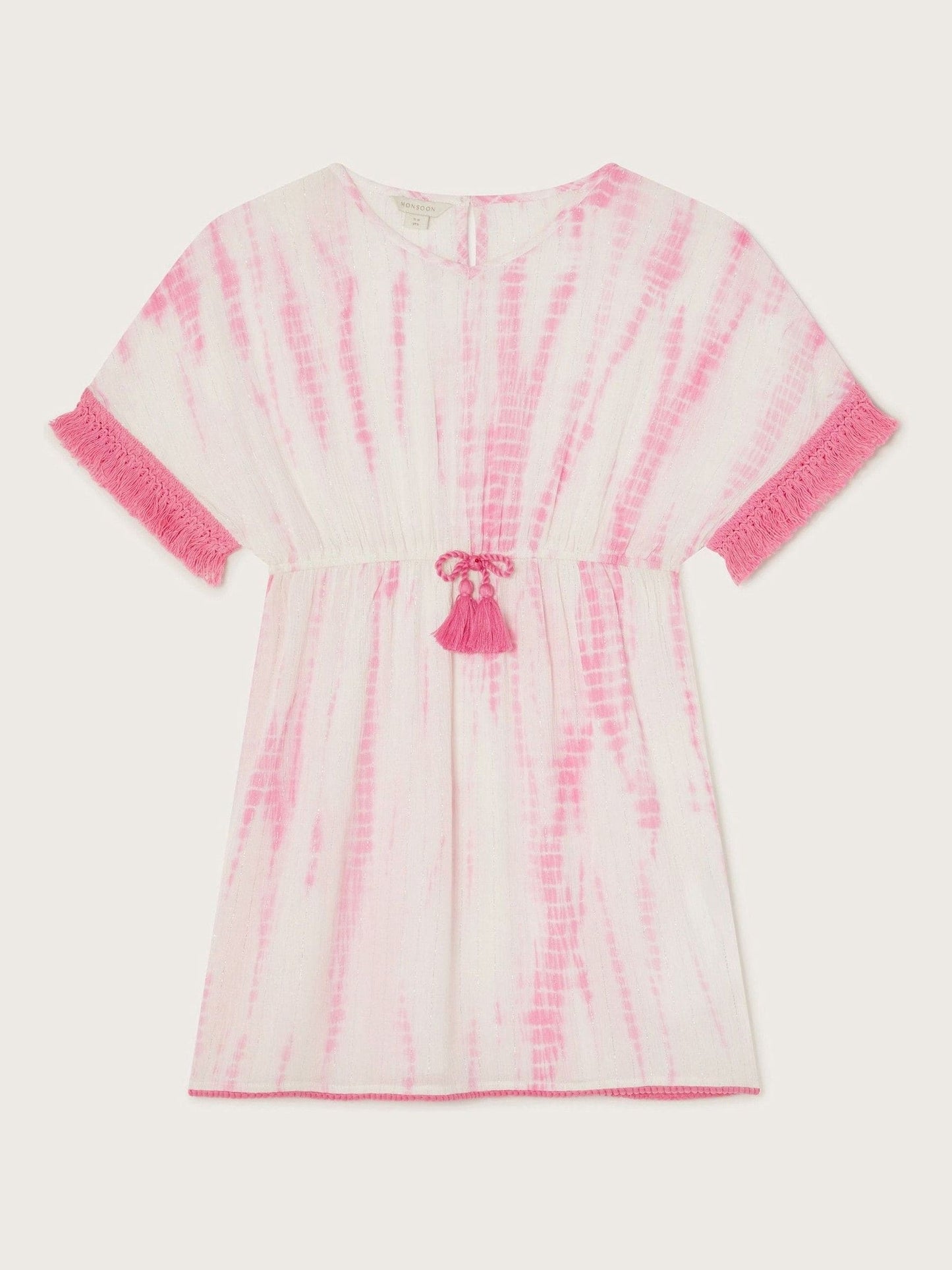 Monsoon Pink Tie Dye Metallic Kaftan image 1