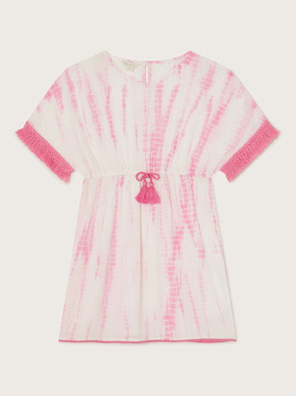 Monsoon Pink Tie Dye Metallic Kaftan image 1
