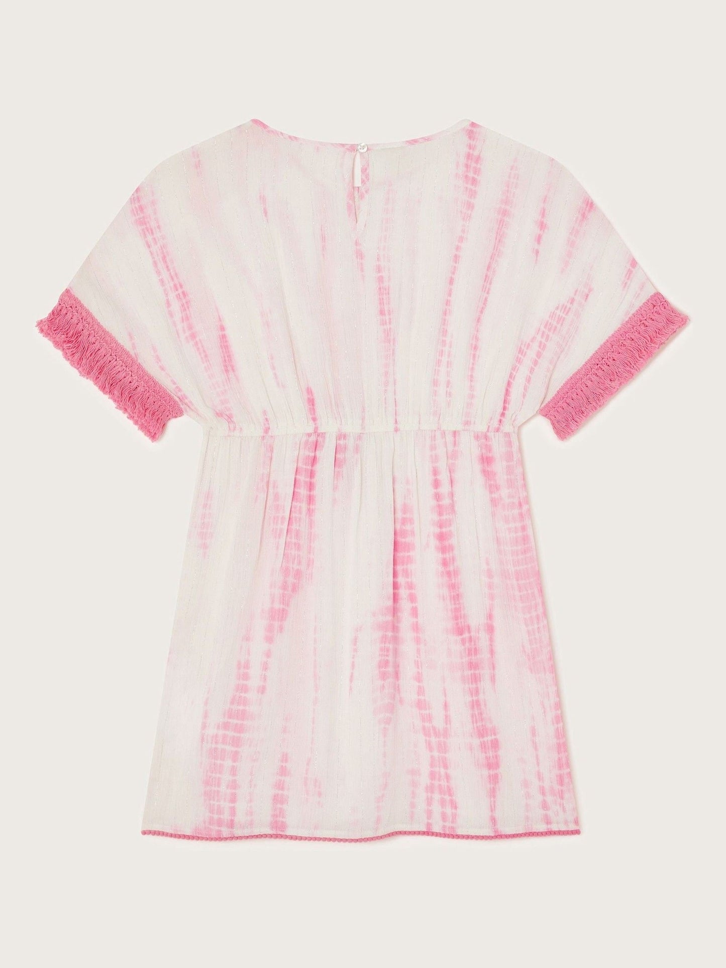 Monsoon Pink Tie Dye Metallic Kaftan image 2