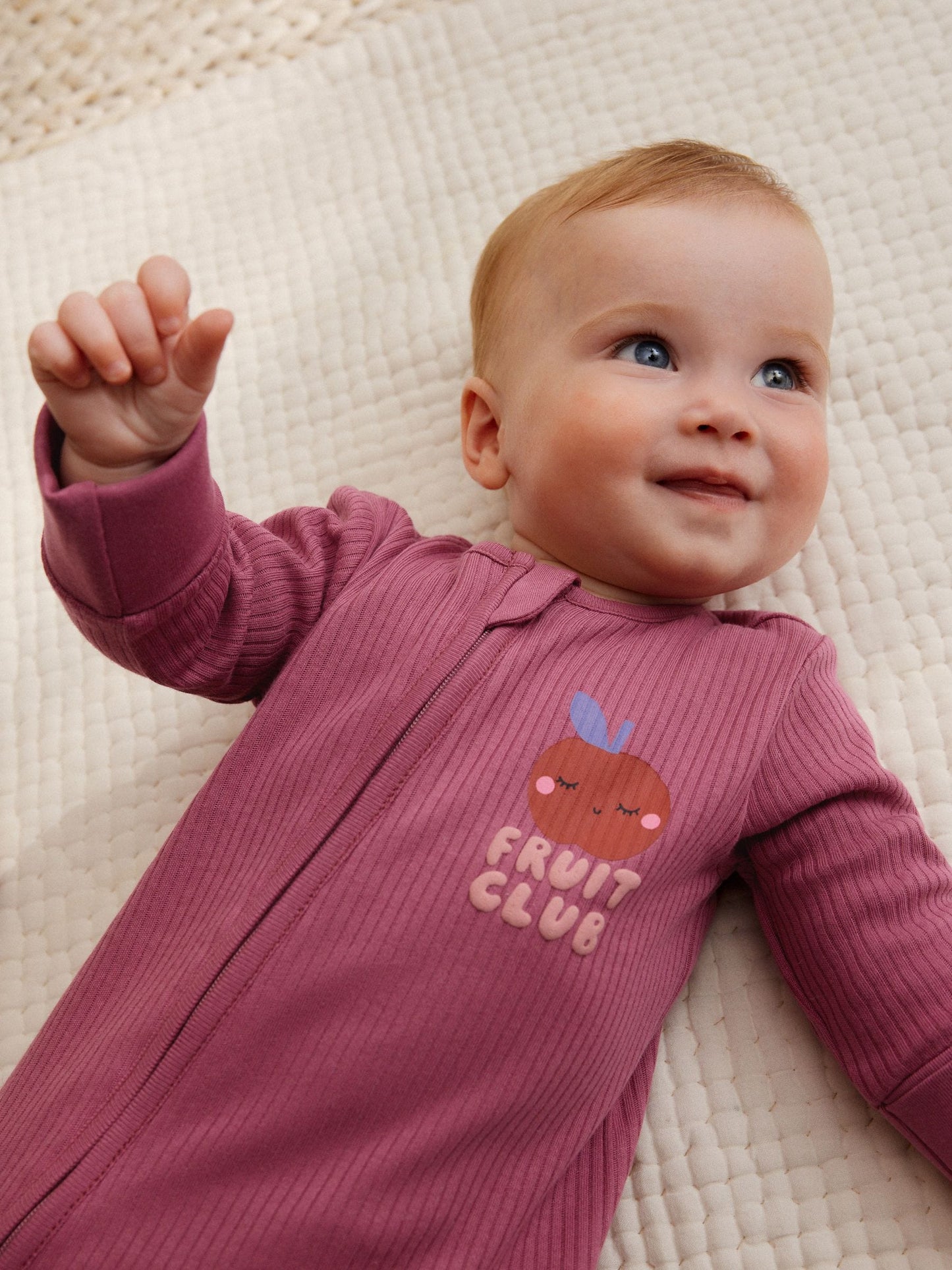 Multi Fruit Two Way Zip Baby Sleepsuits 3 Pack (0mths-3yrs) image 5